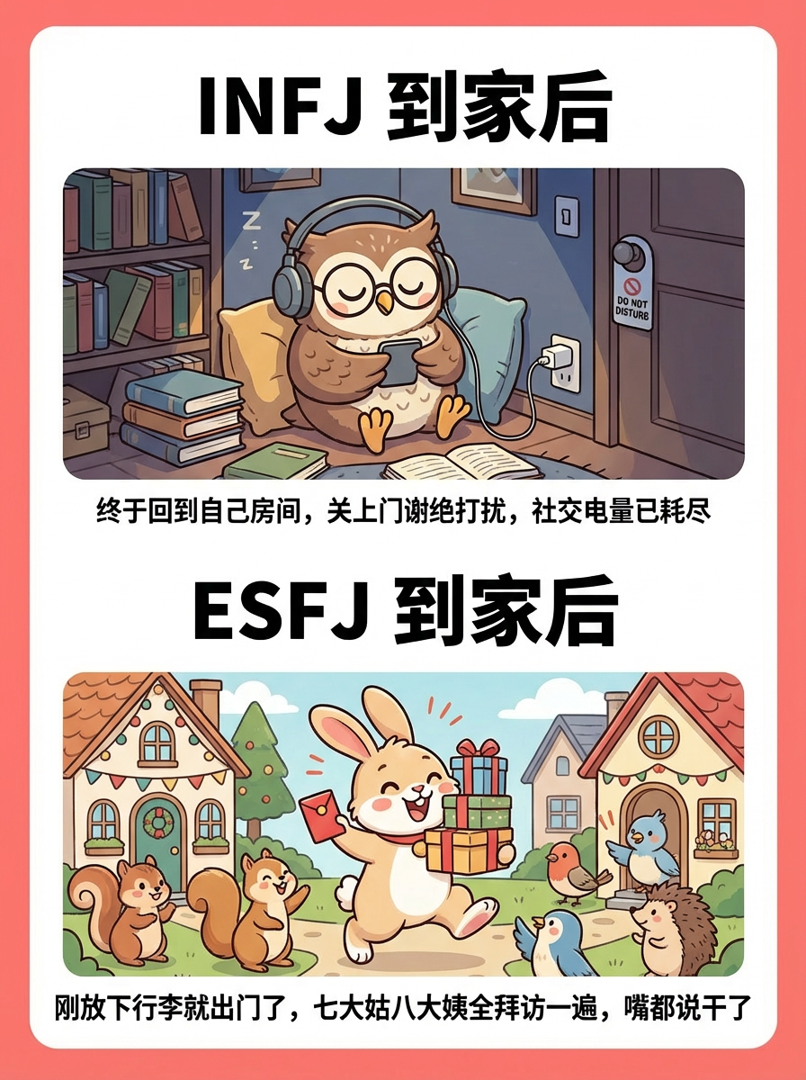 INFJ vs ESFJ home